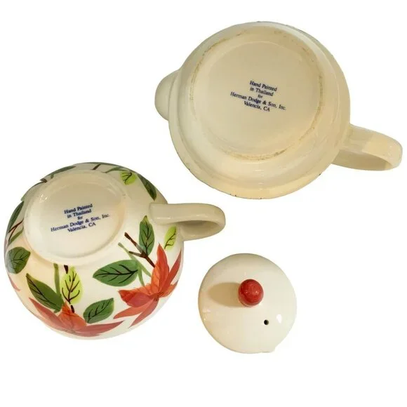 Herman Dodge and Son Hand Painted Black Cat Tea Pot & Cup - Picture 5 of 12